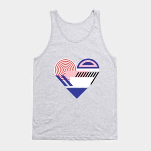 Colorful and Geometric Heart Tank Top